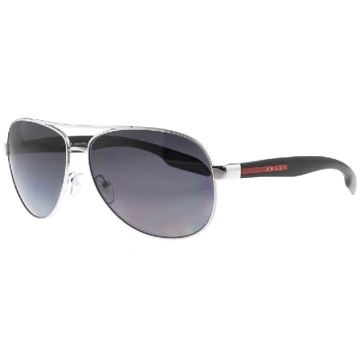 Shop Prada Linea Rossa Aviator Sunglasses Silver