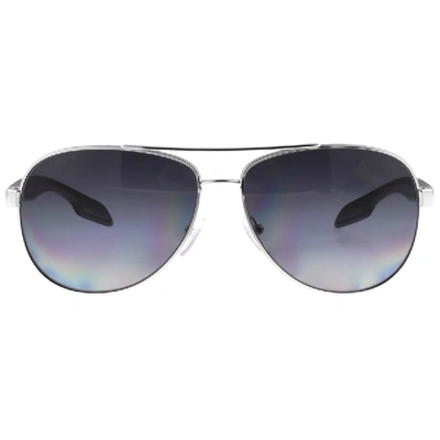 Shop Prada Linea Rossa Aviator Sunglasses Silver