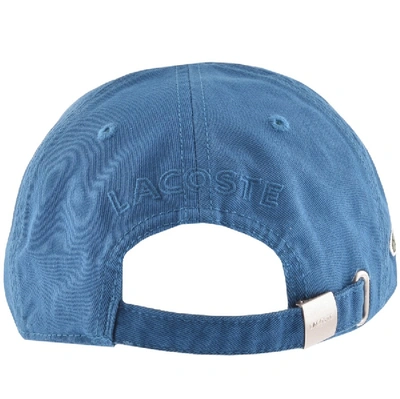 Shop Lacoste Side Croc Logo Cap Blue