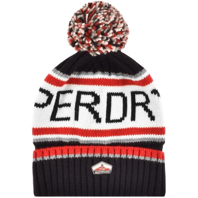 Shop Superdry Logo Beanie Hat Navy