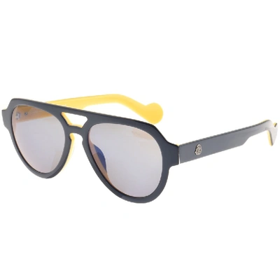 Shop Moncler Ml0094 92x Sunglasses Blue