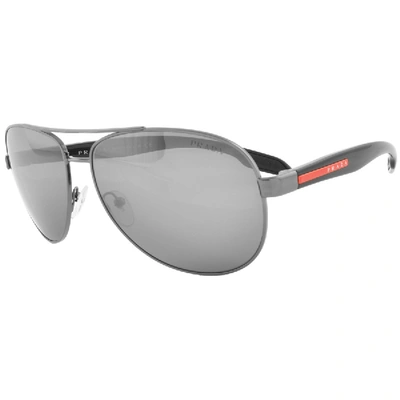 Shop Prada Linea Rossa 53ps Aviator Sunglasses Black