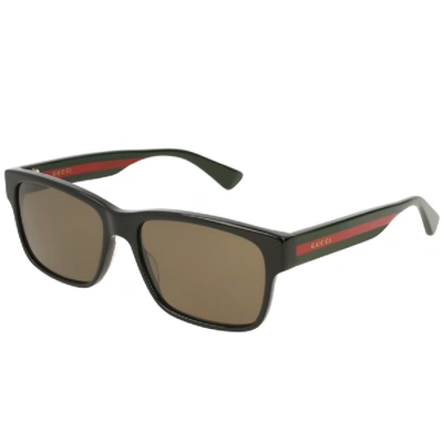 Shop Gucci Gg0340s 007 Sunglasses Black