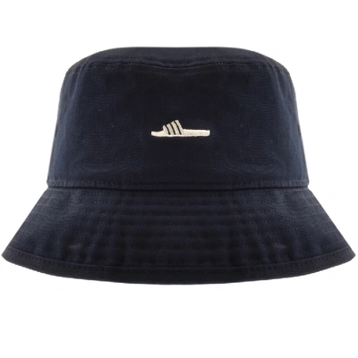 Shop Adidas Originals Adilette Bucket Hat Navy