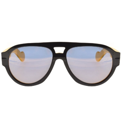 Shop Moncler Ml0095 92d Sunglasses Blue