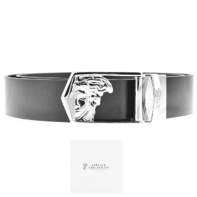Shop Versace Medusa Logo Belt Black