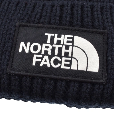 Shop The North Face Logo Beanie Hat Navy