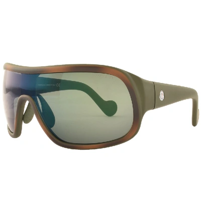 Shop Moncler Ml0048 Sunglasses Green