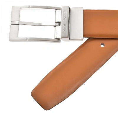 Shop Ted Baker Connary Reversible Leather Belt Brown In Brown / Black / Silver