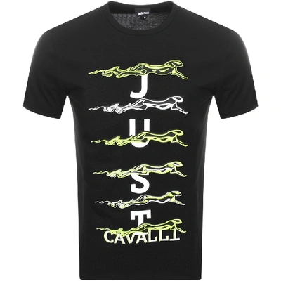 Shop Just Cavalli Logo T Shirt Black