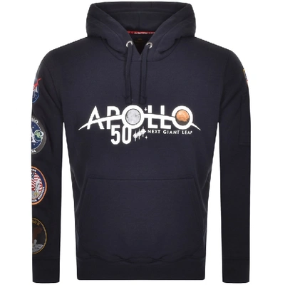 Alpha Industries Apollo 50 Patch Hoodie Navy | ModeSens