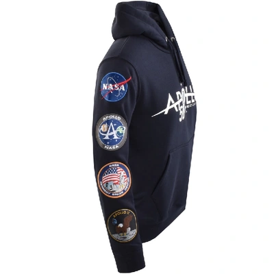 Alpha Industries Apollo 50 Patch Hoodie Navy | ModeSens