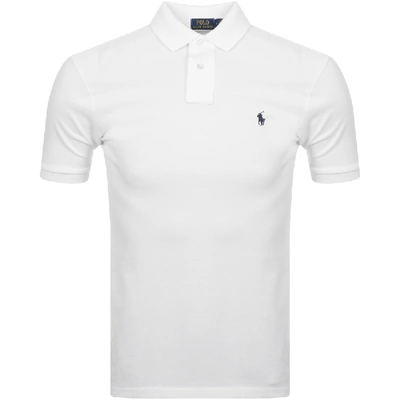 Shop Ralph Lauren Slim Fit Polo T Shirt White