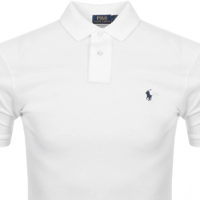 Shop Ralph Lauren Slim Fit Polo T Shirt White