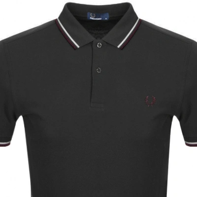 Shop Fred Perry Twin Tipped Polo T Shirt Grey
