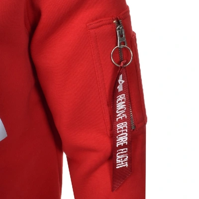 Shop Alpha Industries Nasa Reflective Sweatshirt Red
