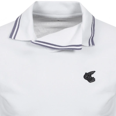 Shop Vivienne Westwood Squiggle Logo Polo T Shirt White
