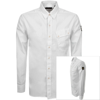 Shop Belstaff Long Sleeved Pitch Shirt White