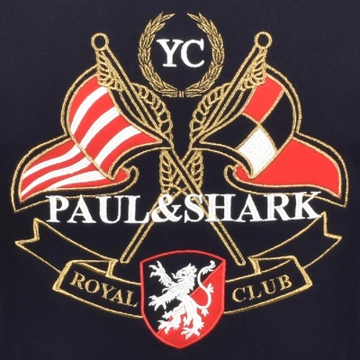Shop Paul & Shark Paul And Shark Crew Neck Logo Sweatshirt Navy