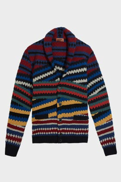 Shop Missoni Striped Knit Wool Cardigan