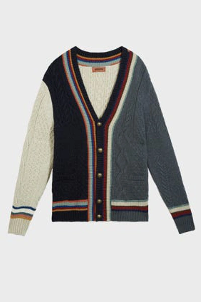Shop Missoni Cable Knit Colour-block Cardigan