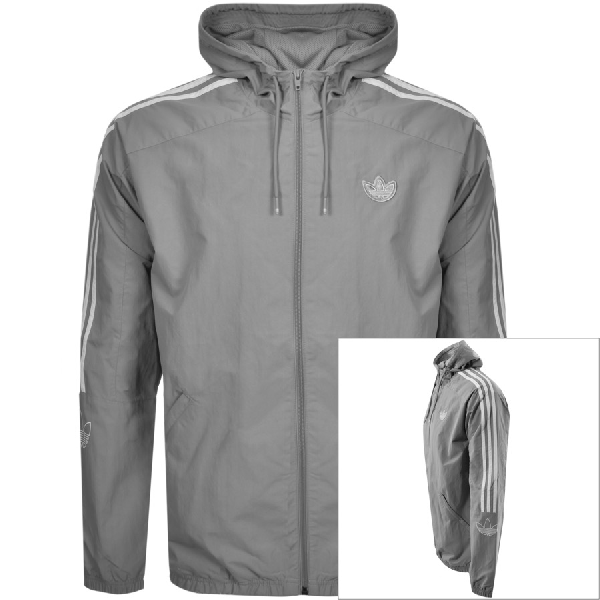grey adidas windbreaker