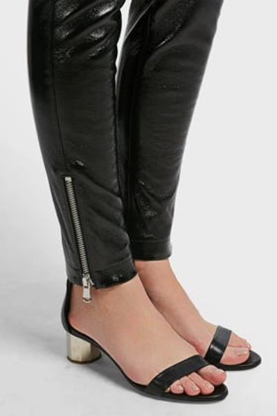 Shop 3.1 Phillip Lim Ankle Zip Leather Leggings In Black