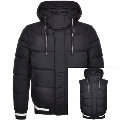 ARMANI COLLEZIONI EMPORIO ARMANI FULL ZIP PADDED JACKET NAVY 123331