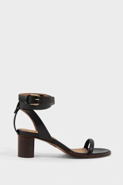 Shop Isabel Marant Jadler Leather Sandals In Black