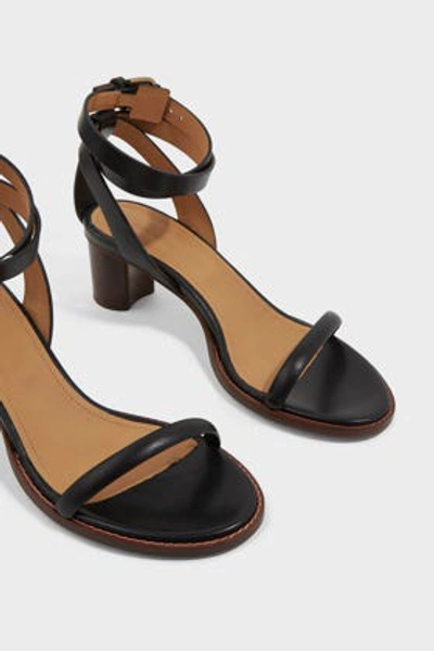 Shop Isabel Marant Jadler Leather Sandals In Black