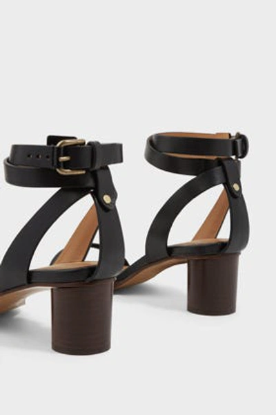 Shop Isabel Marant Jadler Leather Sandals In Black