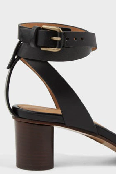 Shop Isabel Marant Jadler Leather Sandals In Black