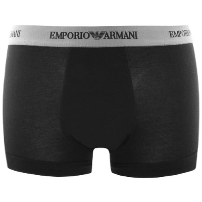 Shop Armani Collezioni Emporio Armani Underwear 3 Pack Trunks In Grey