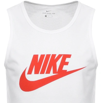Shop Nike Futura Icon Logo Vest T Shirt White