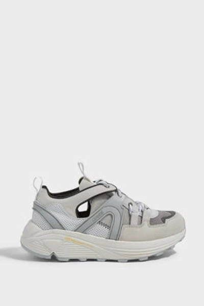 Shop Ganni Low-top Leather Trainers In White