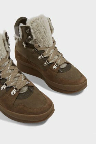 Shop Isabel Marant Brendta High-top Suede Trainers In Taupe