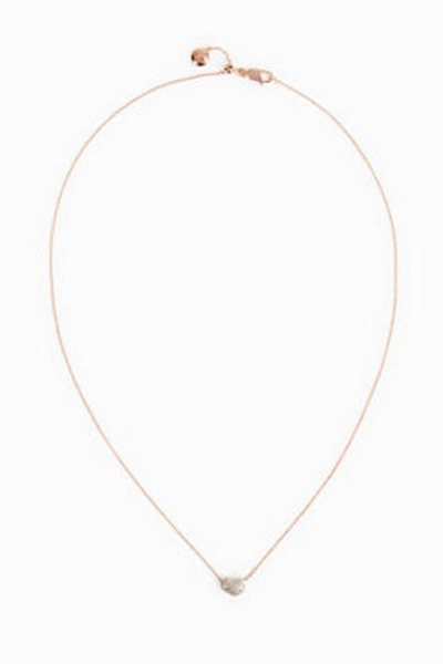 Shop Monica Vinader Nura Mini Heart Necklace In Metallic