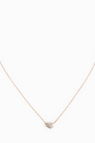 Shop Monica Vinader Nura Mini Heart Necklace In Metallic