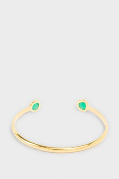 Shop Monica Vinader Siren Thin Cuff In Y Gold