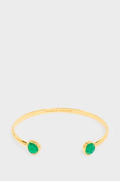 Shop Monica Vinader Siren Thin Cuff In Y Gold