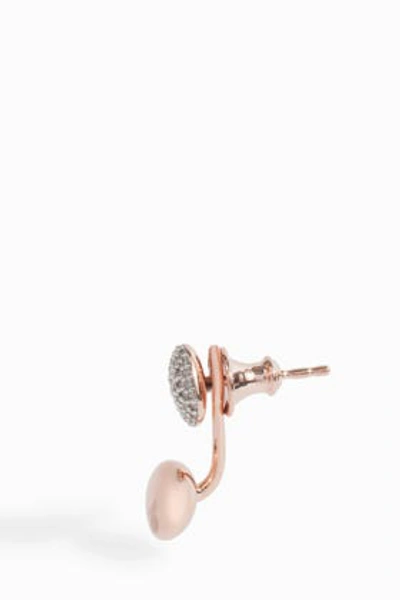 Shop Monica Vinader Nura Diamond Nugget Jacket Earrings, Os In Metallic