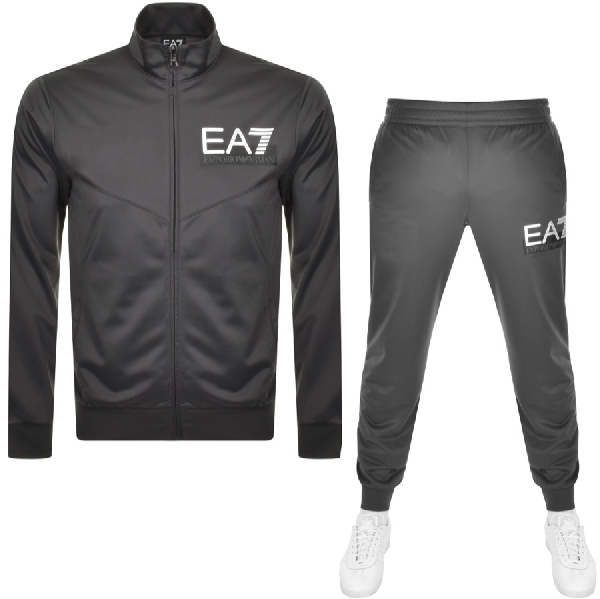 ea7 visibility tracksuit grey