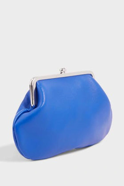 Shop Victoria Beckham Leather Pocket Clutch In Blue