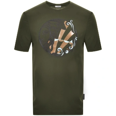 Shop Versace Medusa Logo T Shirt Green