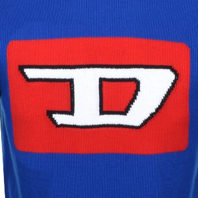 Shop Diesel K Logox Knit Jumper Blue