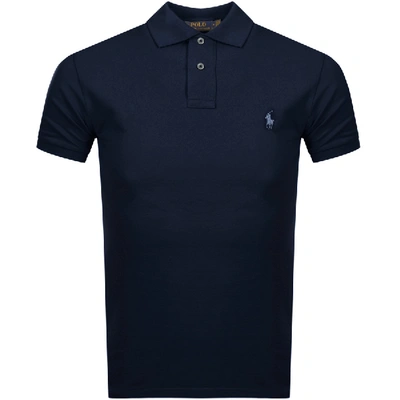 Shop Ralph Lauren Slim Fit Polo T Shirt Navy