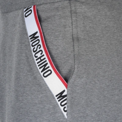 Shop Moschino Logo Jogging Bottoms Grey