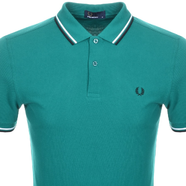 fred perry twin tipped polo t shirt green