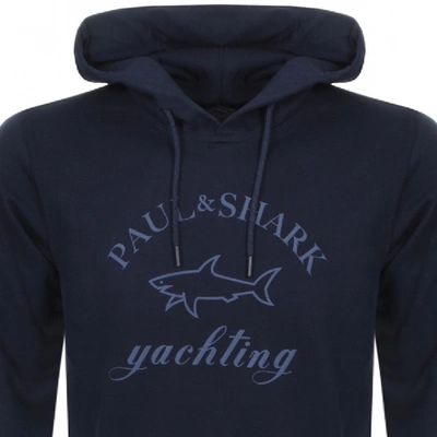 Shop Paul & Shark Paul And Shark Logo Hoodie Navy