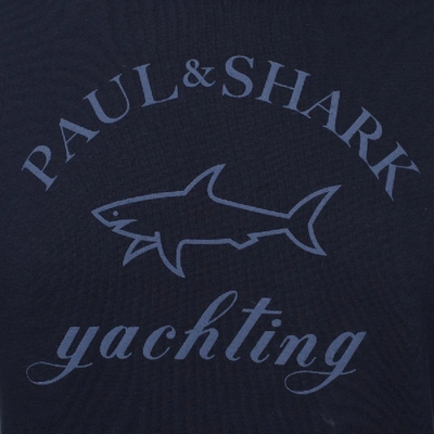 Shop Paul & Shark Paul And Shark Logo Hoodie Navy